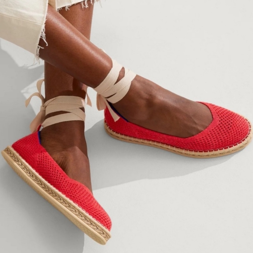 NWT Rothy's: The Espadrille Red Hot Size 8